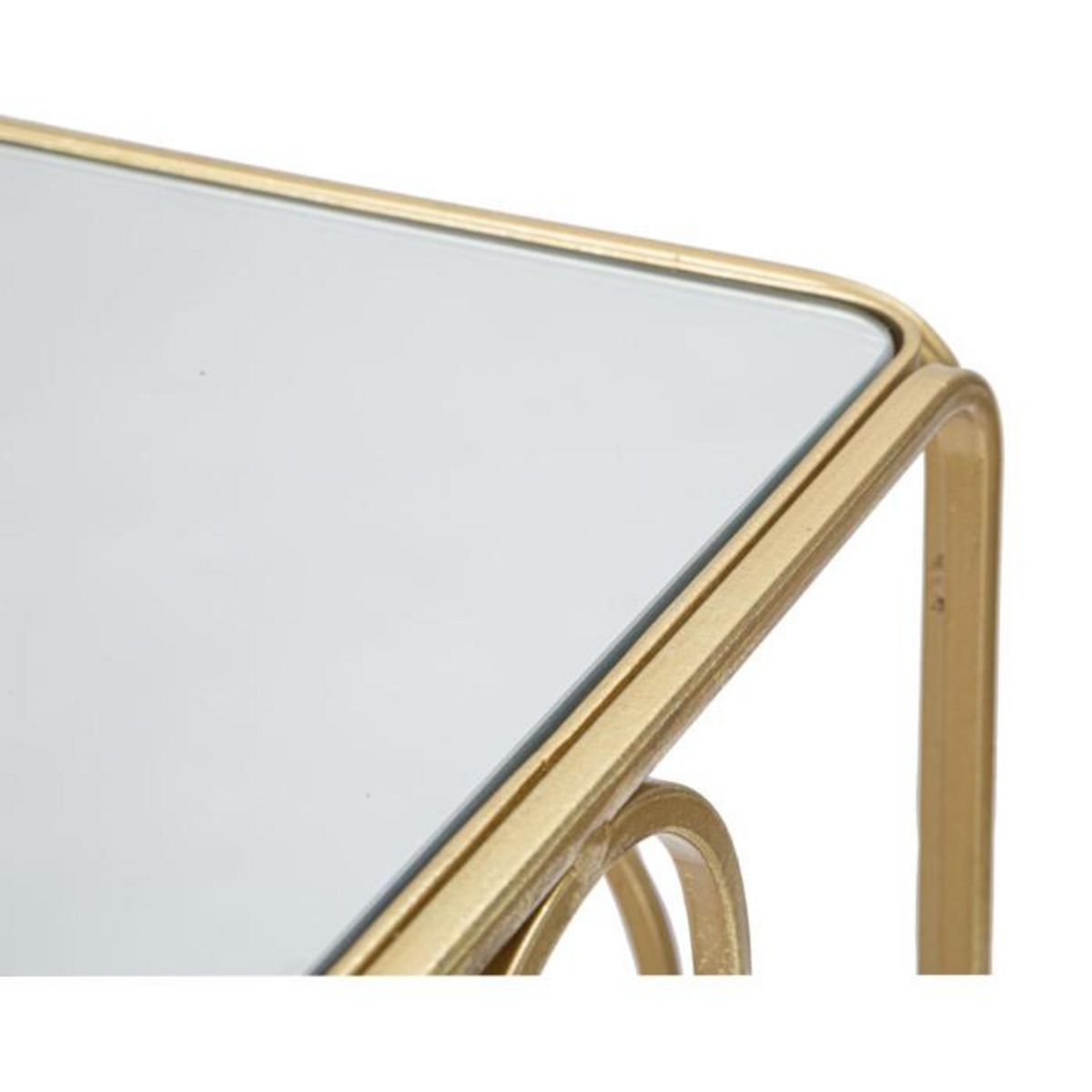 Paris Prix Lot de 2 Tables d'Appoint Gigogne Carrée  Arty  70cm Or