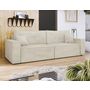 Voir la diapositive 1 : BEST MOBILIER Cezanne - canapé droit 3 places convertible avec coffre en velours côtelé