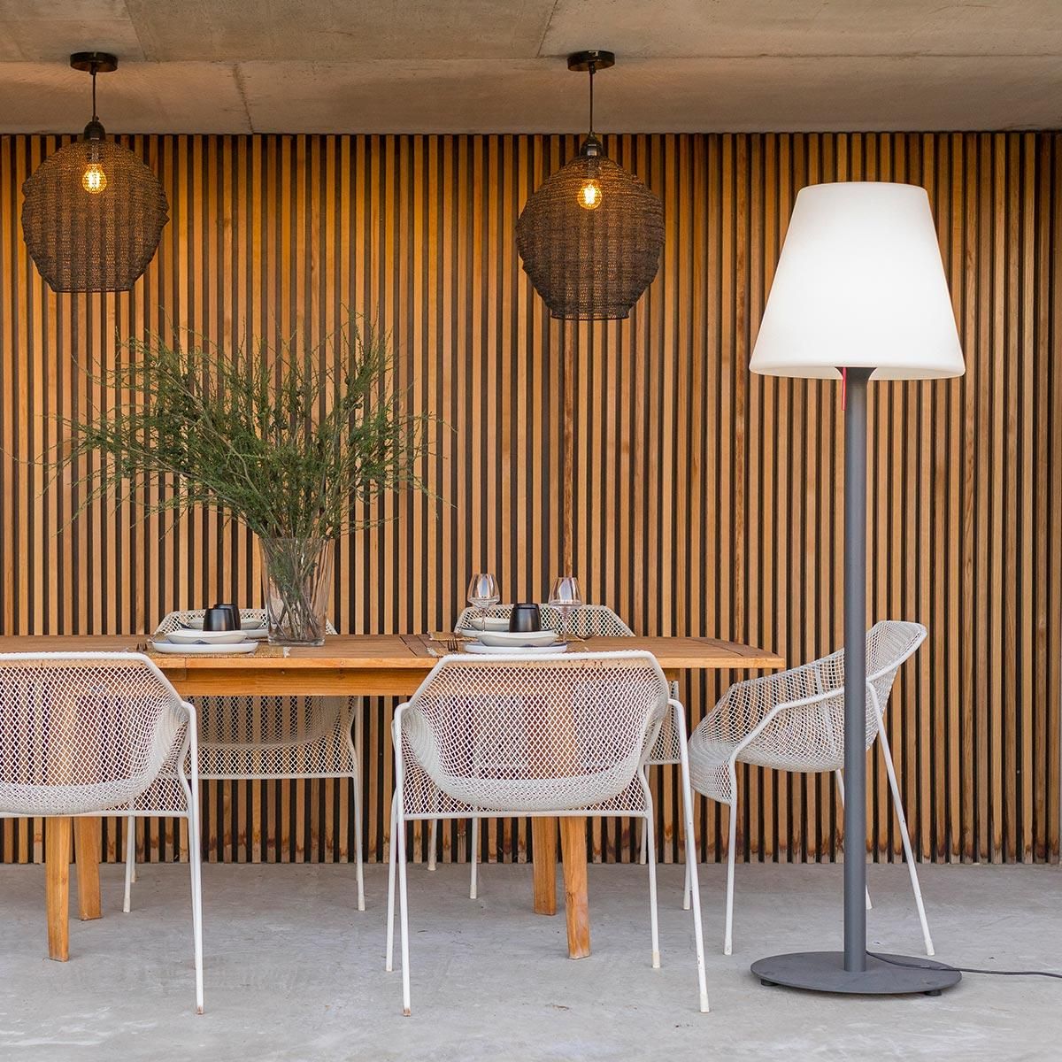 Lumisky Lampadaire ext filaire STANDY Blanc Polyéthylène H180CM