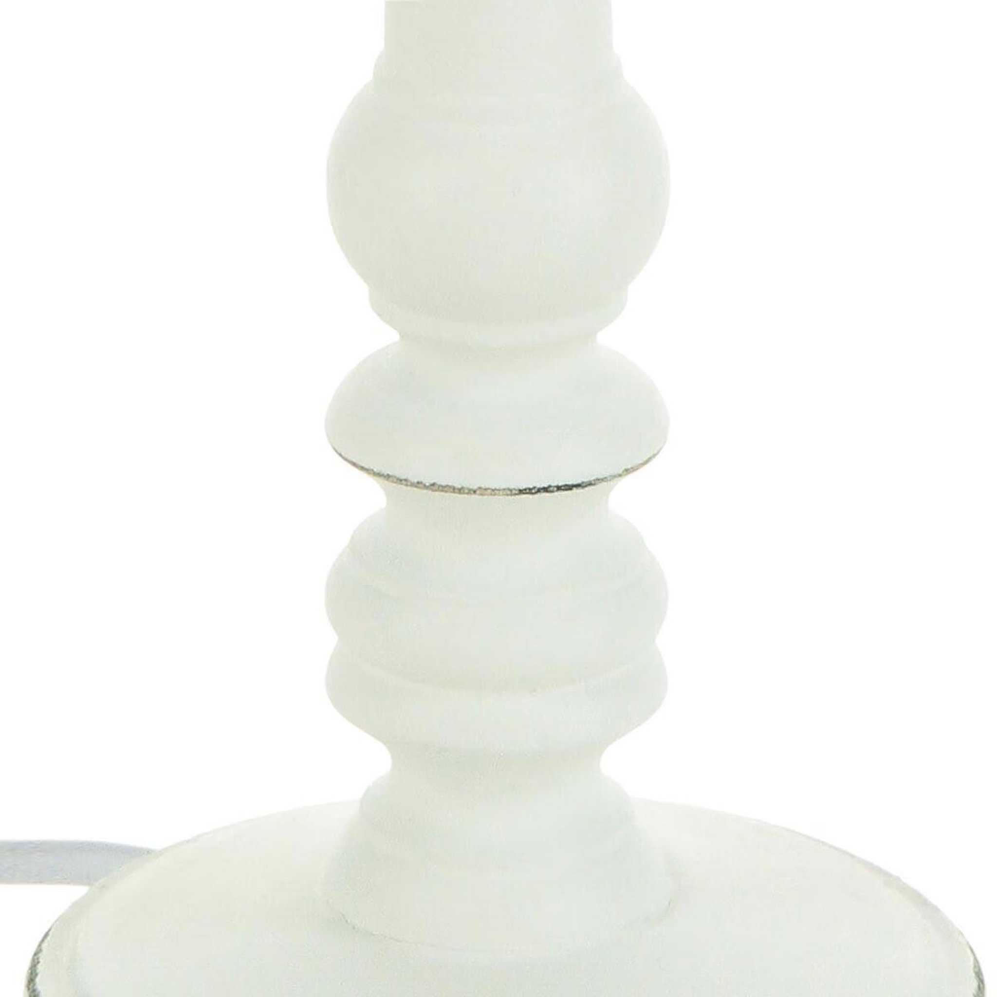 Voir la diapositive 2 : ATMOSPHERA Lampe à Poser en Bois  Leo  36cm Blanc