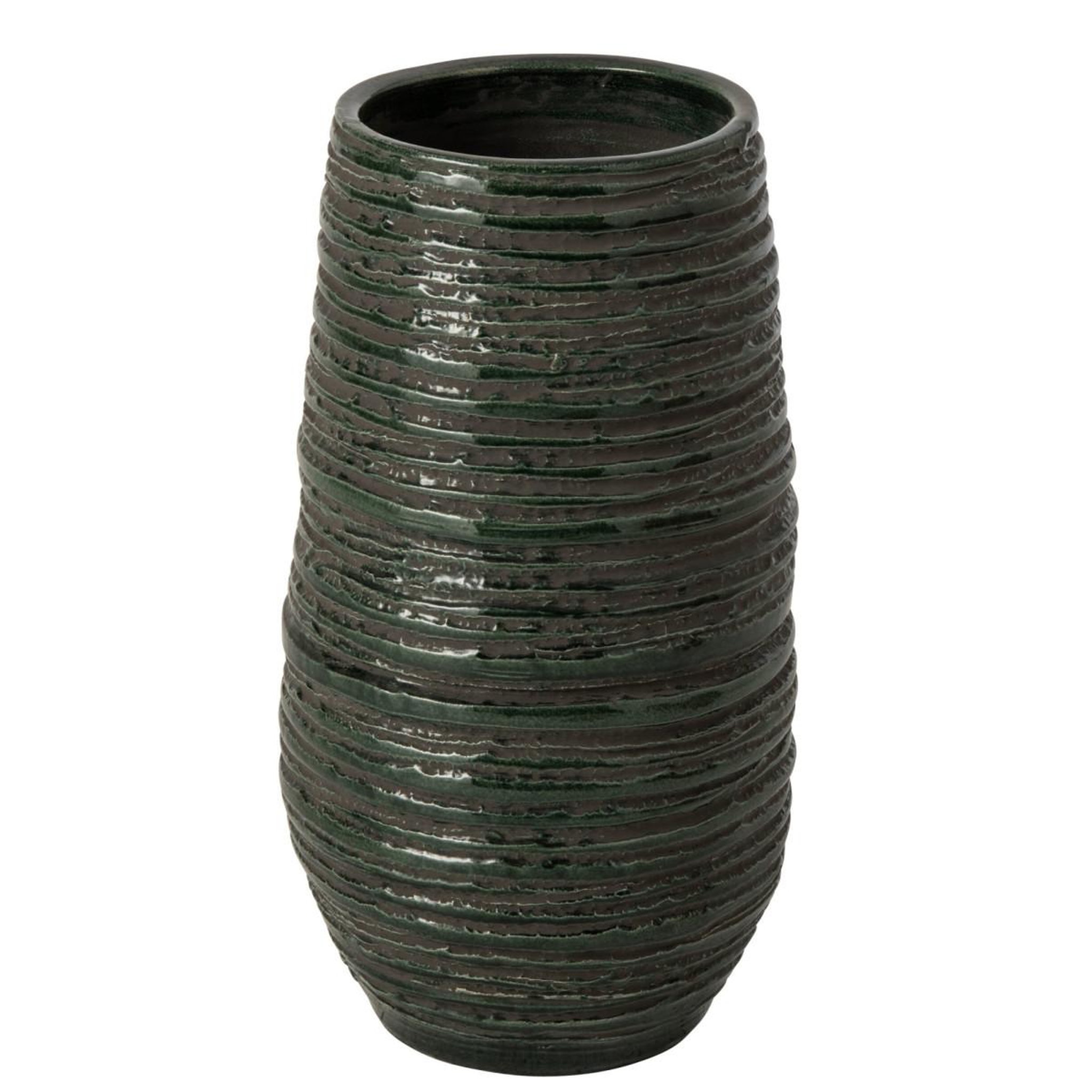 J-LINE Vase en céramique  lagoon  50cm bleu pétrole
