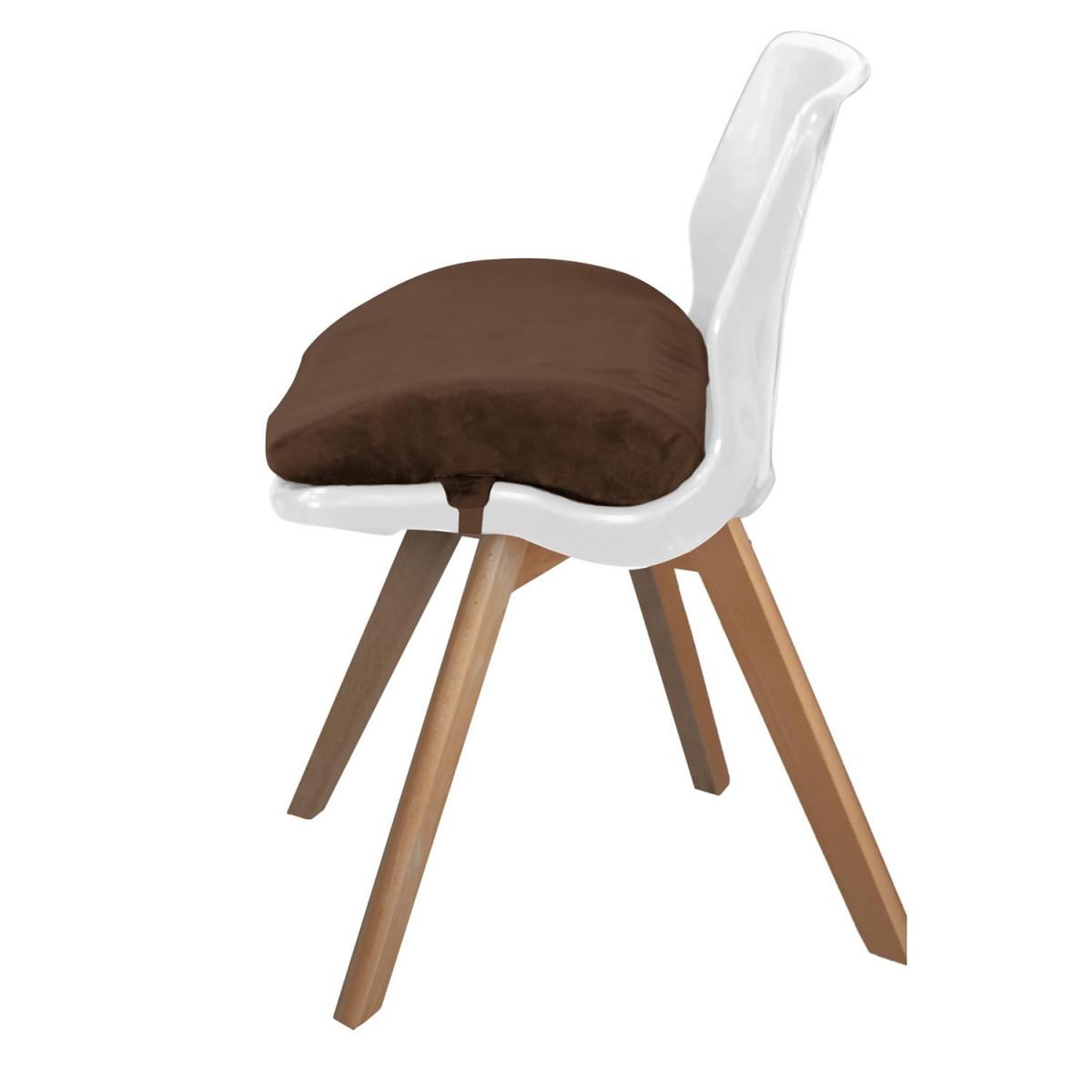Voir la diapositive 3 : SENSLY Coussin d'assise  mémoire de forme  42cm marron