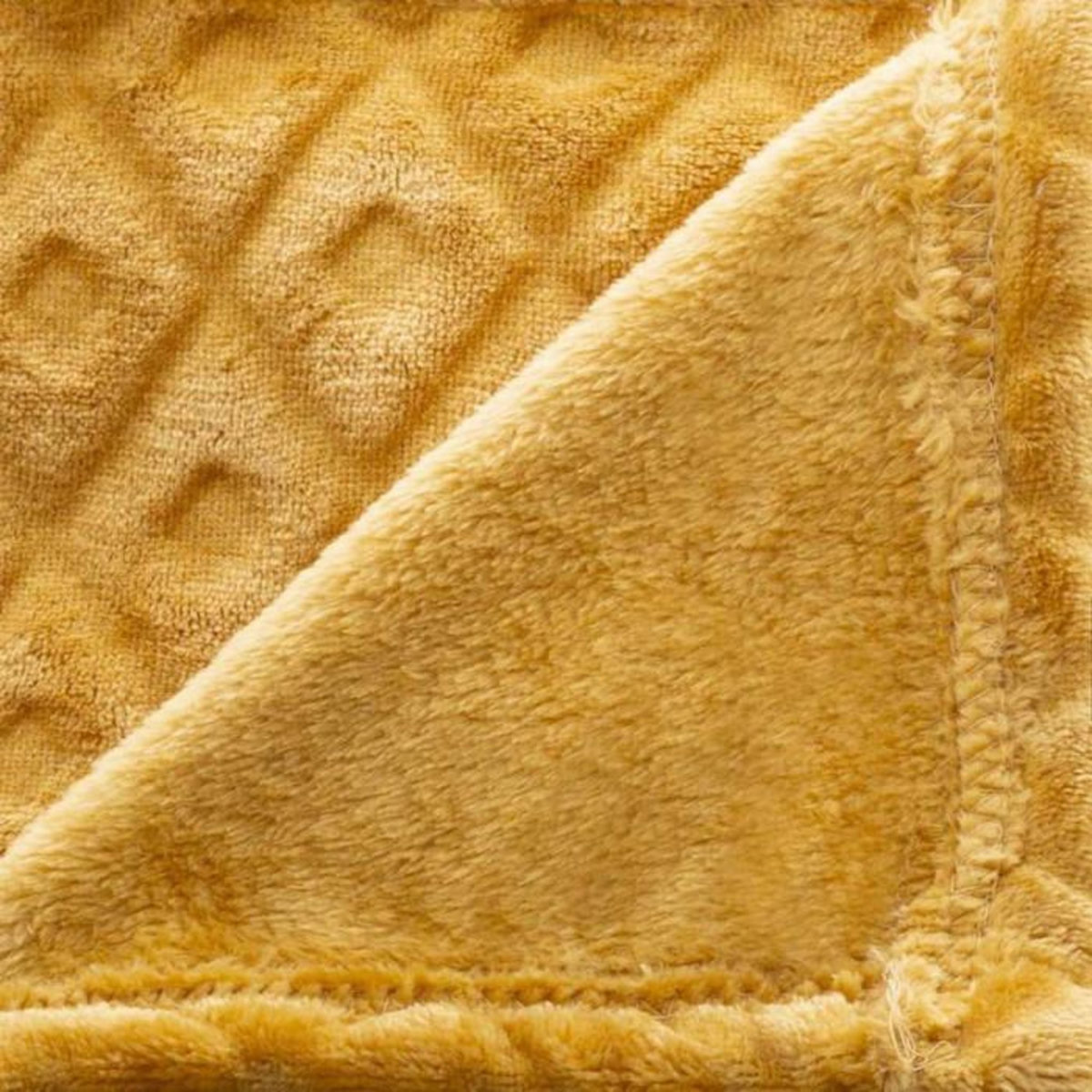 ATMOSPHERA Plaid Imprimé  Losange 3D  125x150cm Ocre