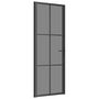 Voir la diapositive 2 : VIDAXL Porte interieure 76x201,5 cm Noir Verre ESG et aluminium