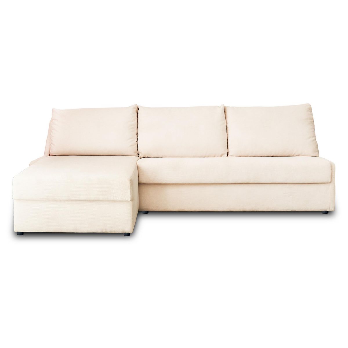 LISA DESIGN Palmira - canapé d'angle gauche - 4 places - convertible couchage quotidien - matelas 14 cm - en velours côtelé
