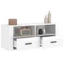 Voir la diapositive 5 : VIDAXL Meuble TV Blanc brillant 100x35x40 cm Bois d'ingenierie