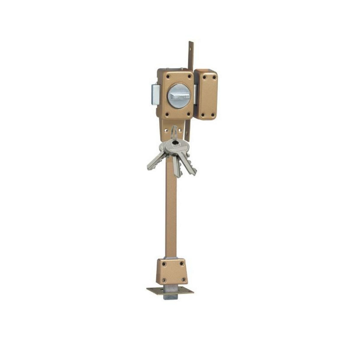 ISEO Verrou ZENITH 1530 2 points bas et coté à bouton cylindre 45 mm gauche VACHETTE 15300455.5