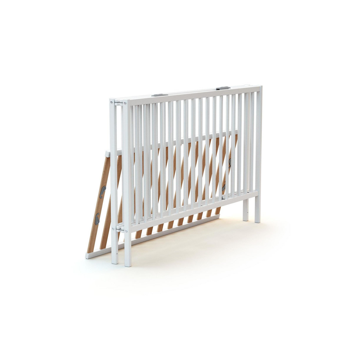 WEBABY Lit bébé pliant en bois 60 x 120 cm FLEX