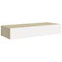 Voir la diapositive 4 : VIDAXL Etageres a tiroir murales 2 pcs Chene et blanc 60x23,5x10cm MDF