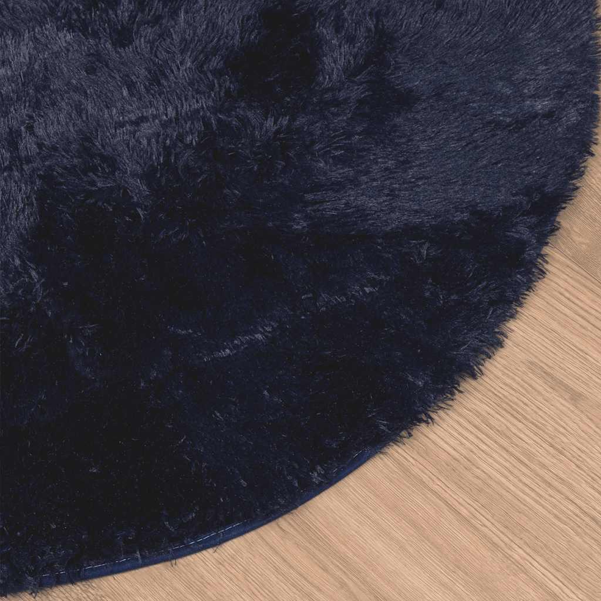 Voir la diapositive 4 : VIDAXL Tapis shaggy a poils longs NAVARRA bleu marine 200x200 cm