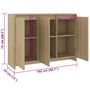 Voir la diapositive 6 : VIDAXL Buffet Chene sonoma 102x33x75 cm Bois d'ingenierie