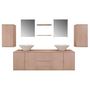 Voir la diapositive 2 : VIDAXL Mobilier de salle de bain avec lavabo 9 pcs Beige
