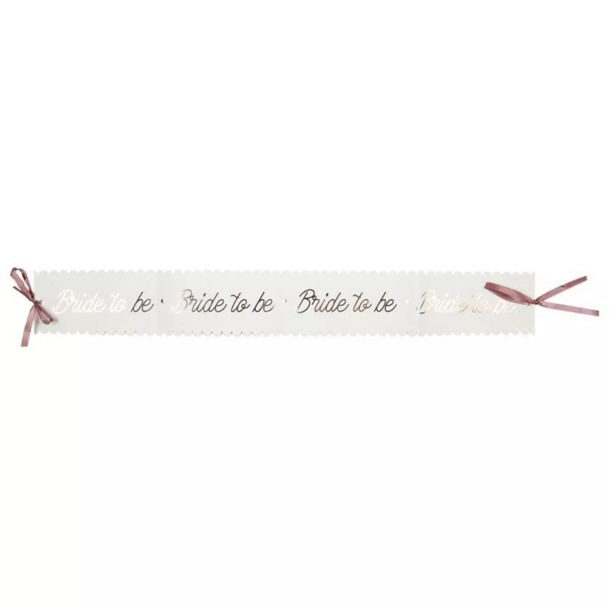 Paris Prix Écharpe en Papier  Bride to Be  80cm Blanc & Rose