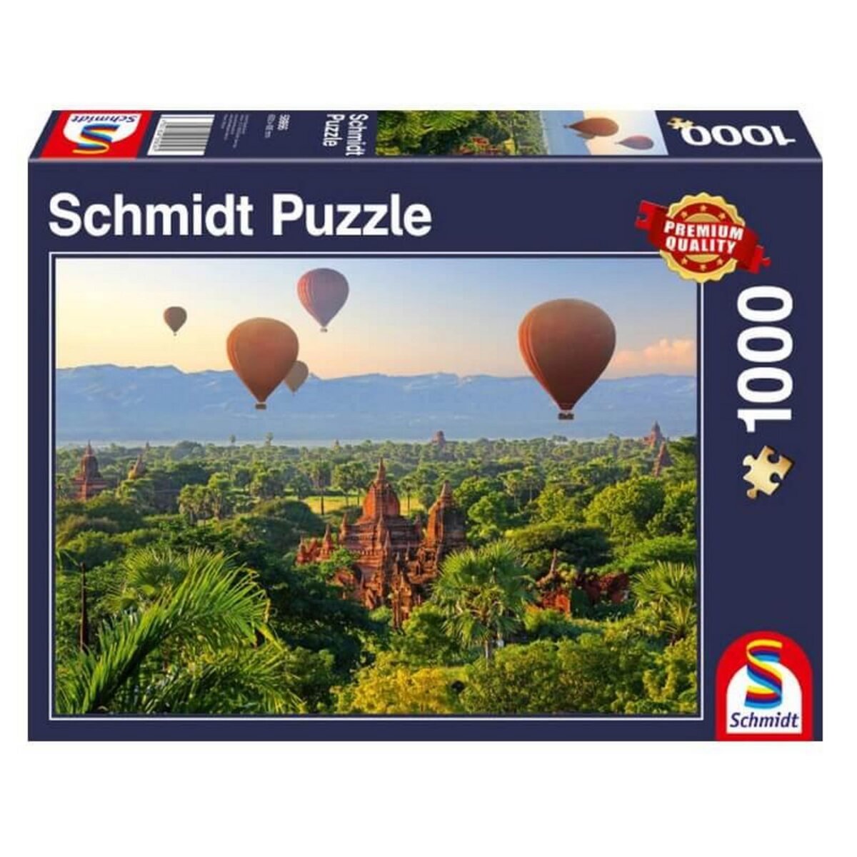 Schmidt Puzzle 1000 pièces : Montgolfières à Mandalay, Myanmar