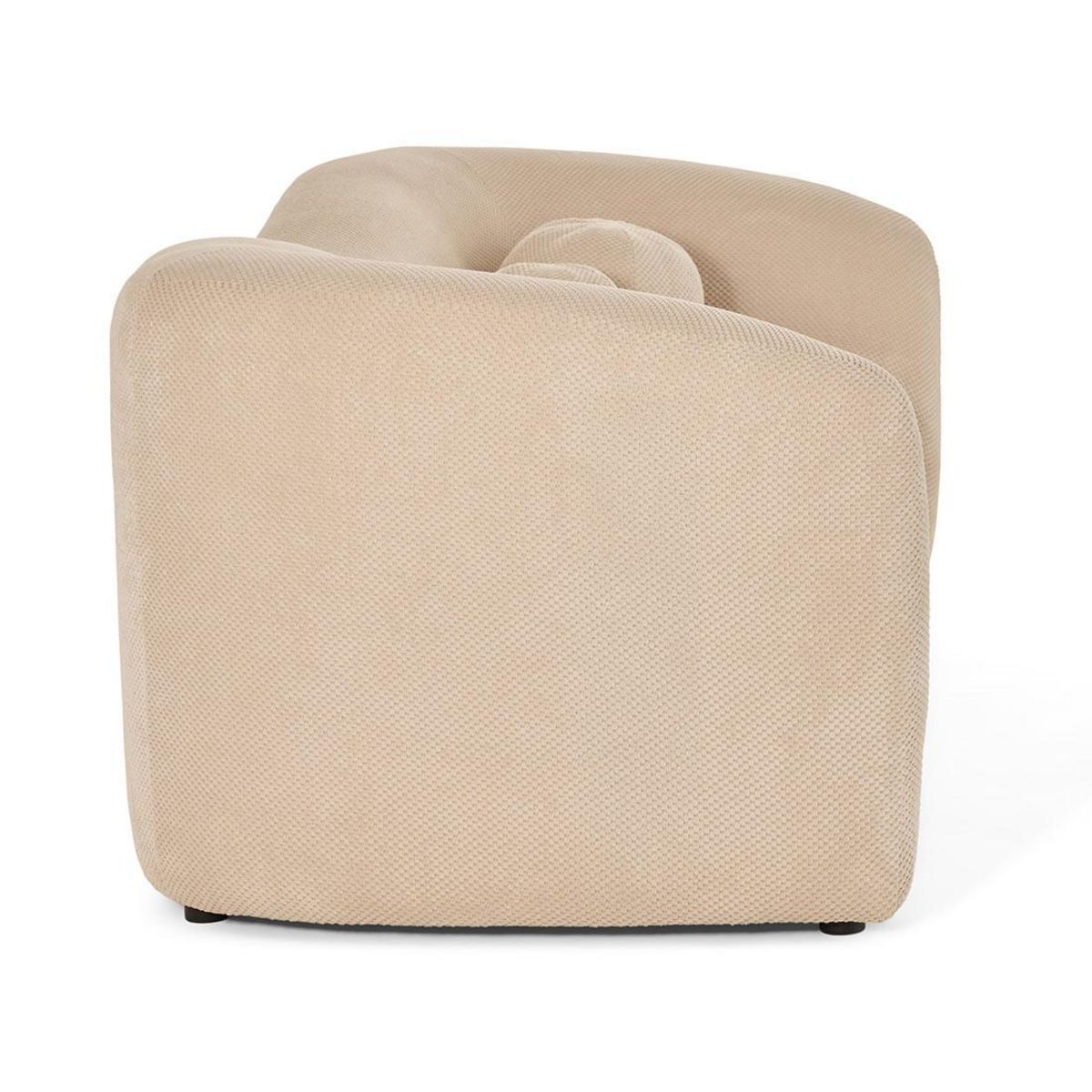 LISA DESIGN Charles - canapé droit 3 places en velours texturé