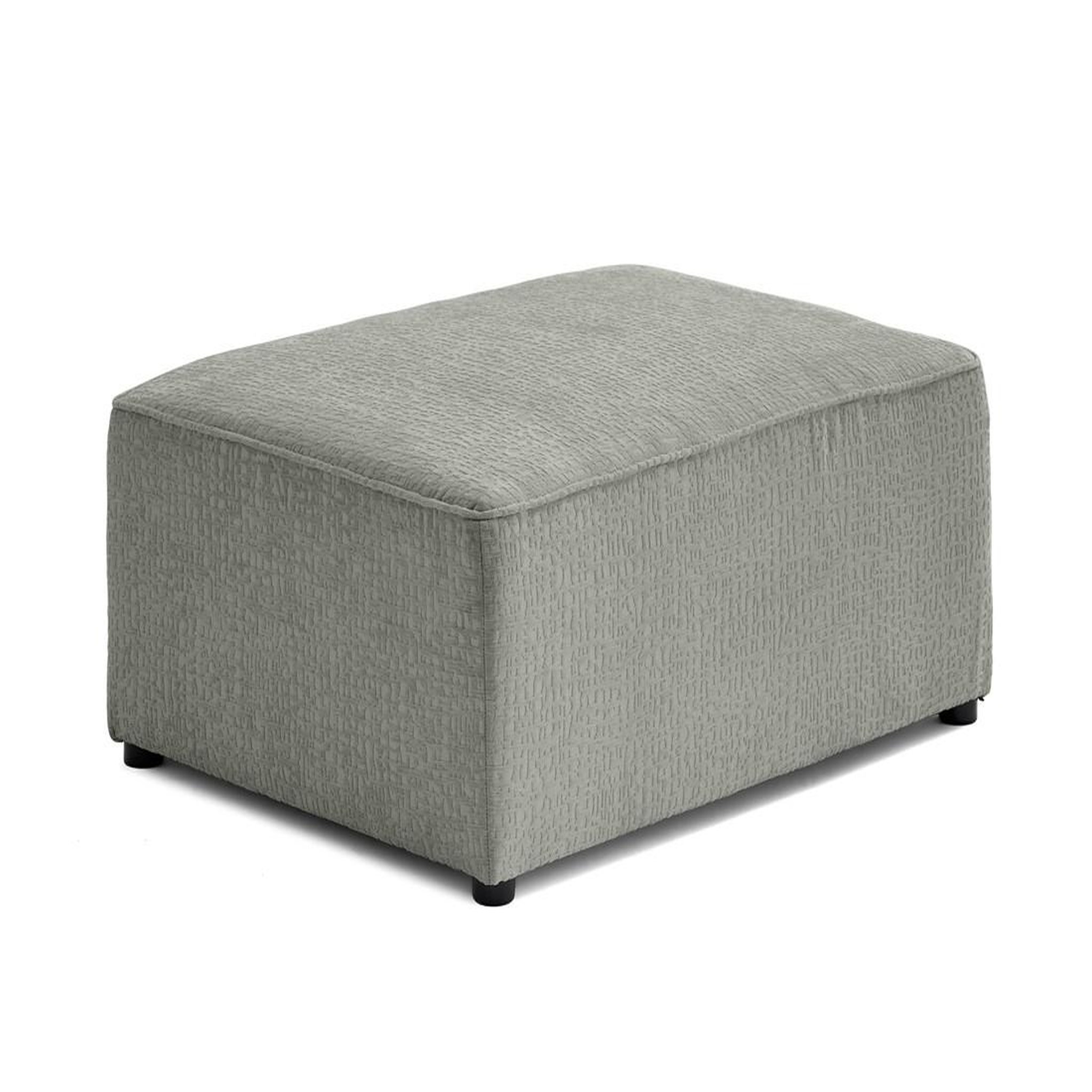 Voir la diapositive 3 : BEST MOBILIER Topaze - pouf - en tissu velours relief