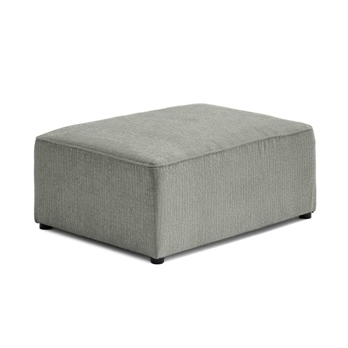 BEST MOBILIER Topaze - pouf - en tissu velours relief