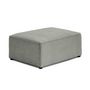 Voir la diapositive 3 : BEST MOBILIER Topaze - pouf - en tissu velours relief