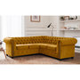 Voir la diapositive 1 : LISA DESIGN William - canapé chesterfield d'angle réversible - 5 places - en velours