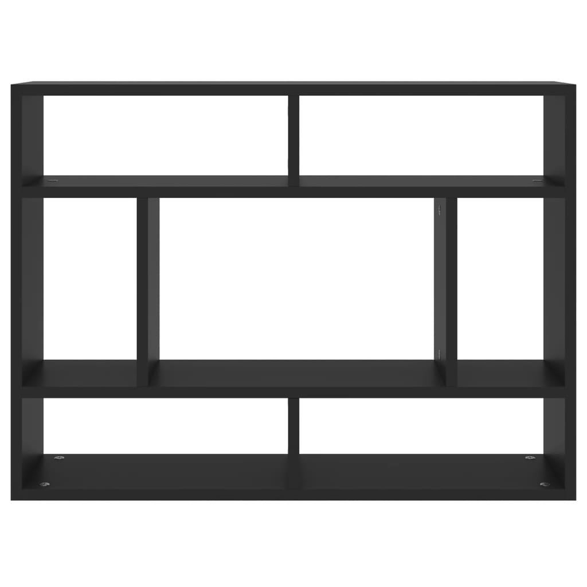 Voir la diapositive 4 : VIDAXL Etagere murale Noir 75x16x55 cm Bois d'ingenierie