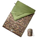 VIDAXL Sac de couchage double et oreillers adultes camping 3 4 saisons