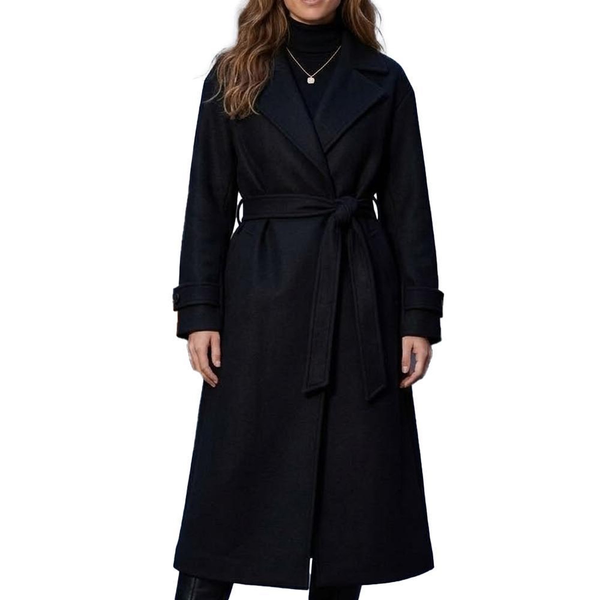 Voir la diapositive 1 : Vero Moda Manteau long noir femme vero moda vmamanda belt