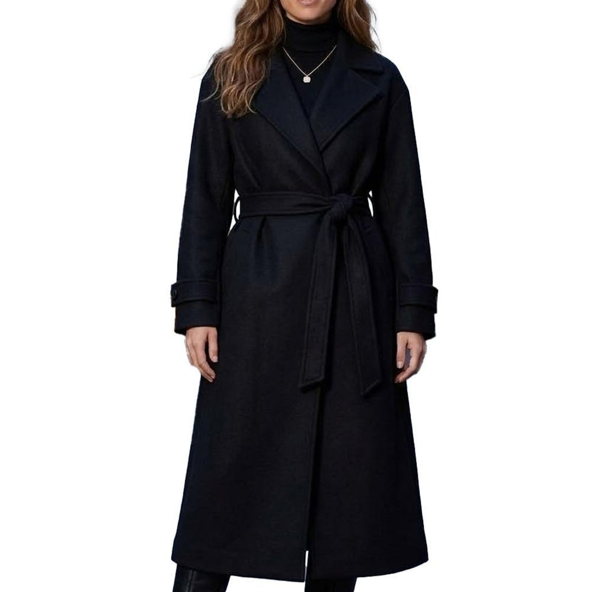 Vero Moda Manteau Long Noir Femme Vero Moda Vmamanda Belt
