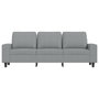 Voir la diapositive 3 : VIDAXL Canape a 3 places Gris clair 180 cm Tissu