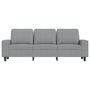 Voir la diapositive 3 : VIDAXL Canape a 3 places Gris clair 180 cm Tissu