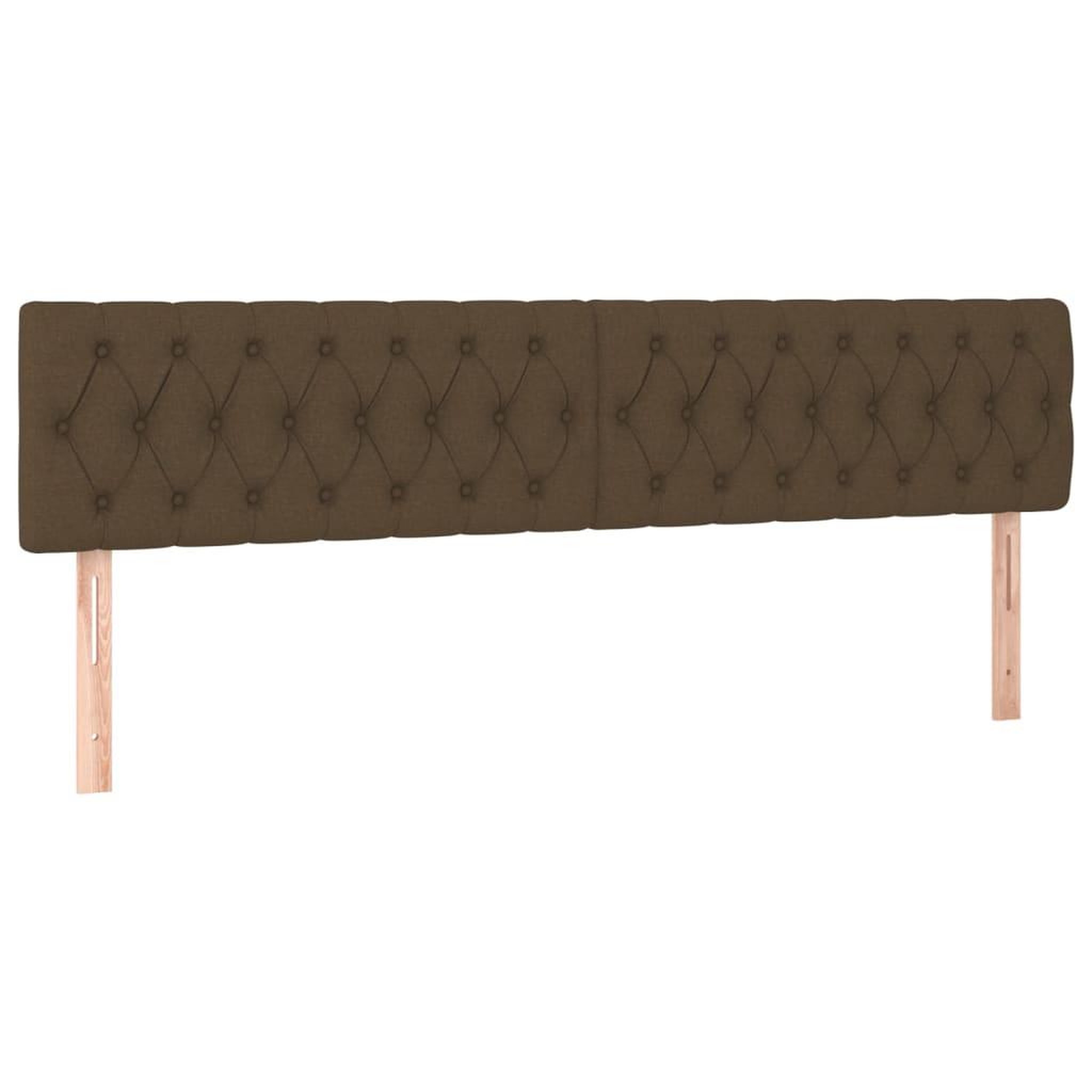 Voir la diapositive 4 : VIDAXL Tete de lit a LED Marron fonce 200x7x78/88 cm Tissu
