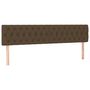 Voir la diapositive 4 : VIDAXL Tete de lit a LED Marron fonce 200x7x78/88 cm Tissu
