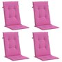 Voir la diapositive 3 : VIDAXL Coussins de chaise a dossier haut lot de 4 rose tissu