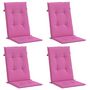 Voir la diapositive 3 : VIDAXL Coussins de chaise a dossier haut lot de 4 rose tissu