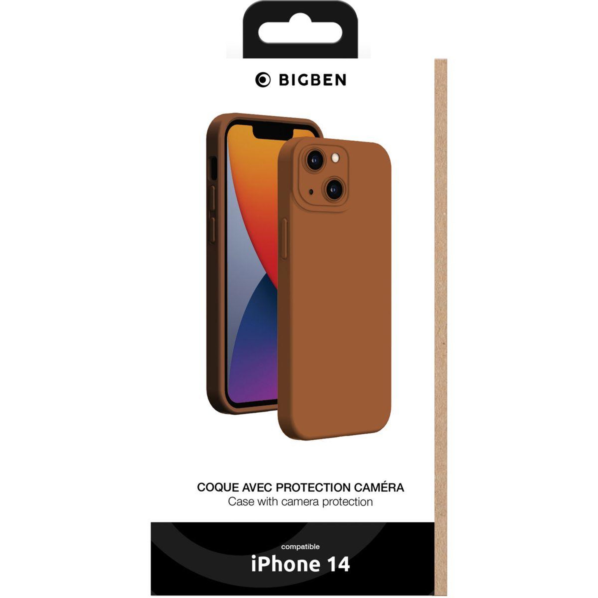 Voir la diapositive 2 : Bigben Connected Coque iPhone 14 full protection taupe