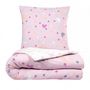 Voir la diapositive 2 : FUTURE HOME Parure de lit enfant pois et cœurs réversible 140x200cm