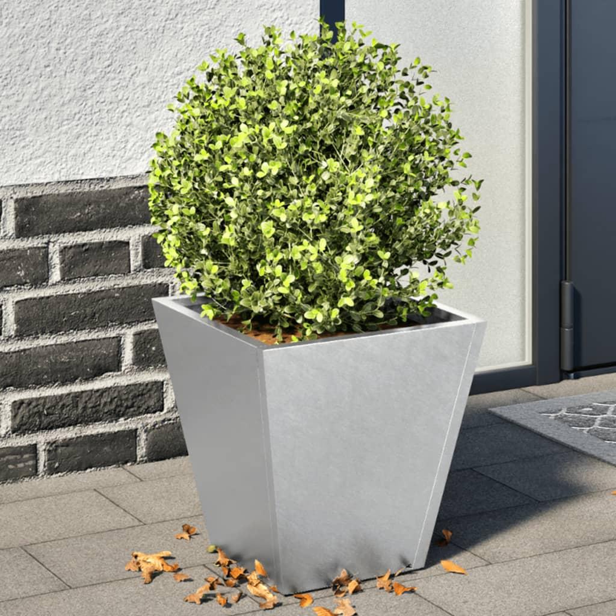 VIDAXL Jardinieres 2 pcs 30x30x30 cm acier galvanise