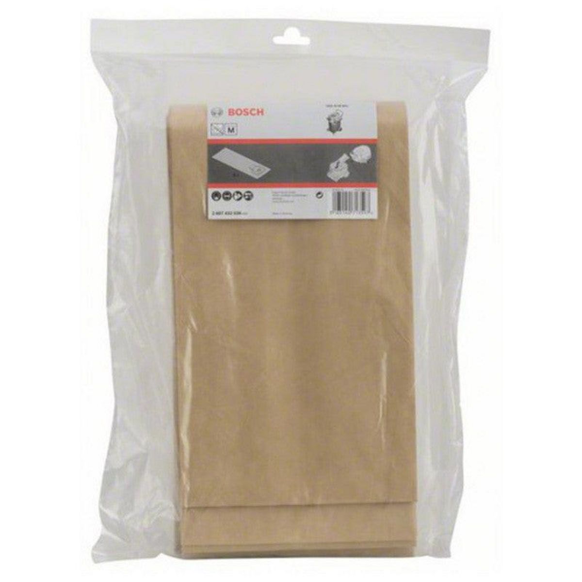 BOSCH Lot de 5 sac-filtres en papier BOSCH 2607432036 - Pour GAS 55 M AFC