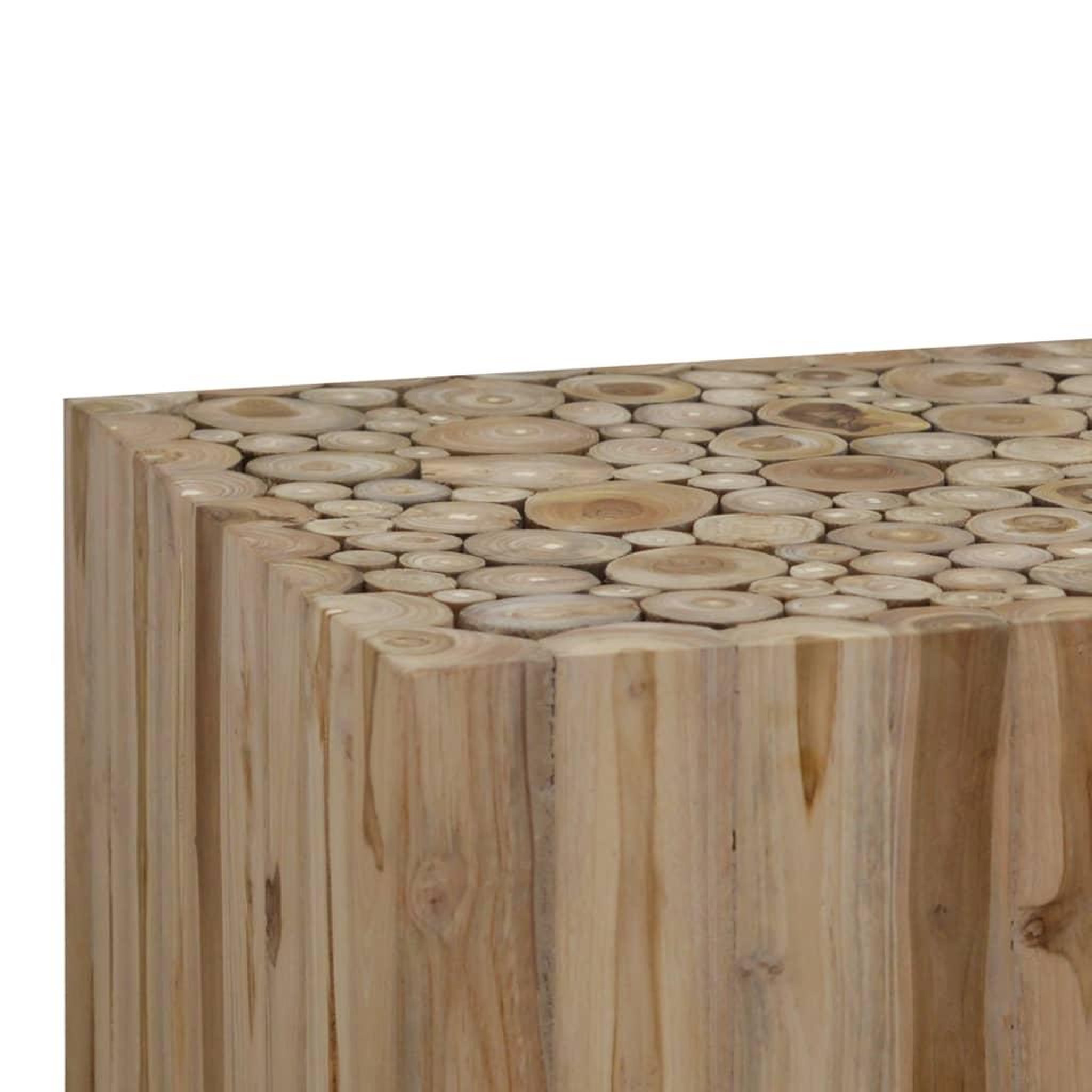 Voir la diapositive 4 : VIDAXL Table basse Teck authentique 50x50x35 cm