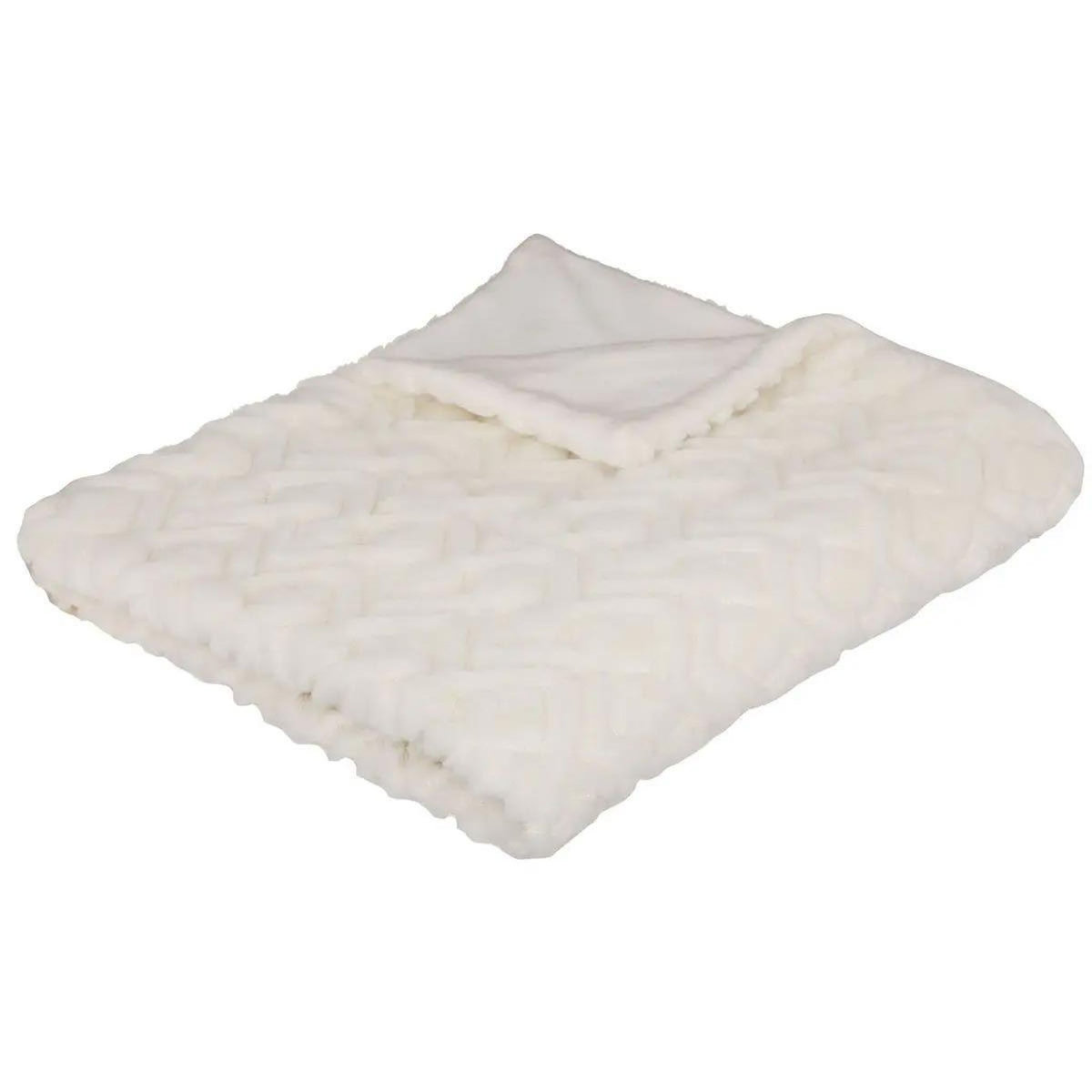 ATMOSPHERA Plaid Imitation Fourrure  Mara  180x230cm Blanc