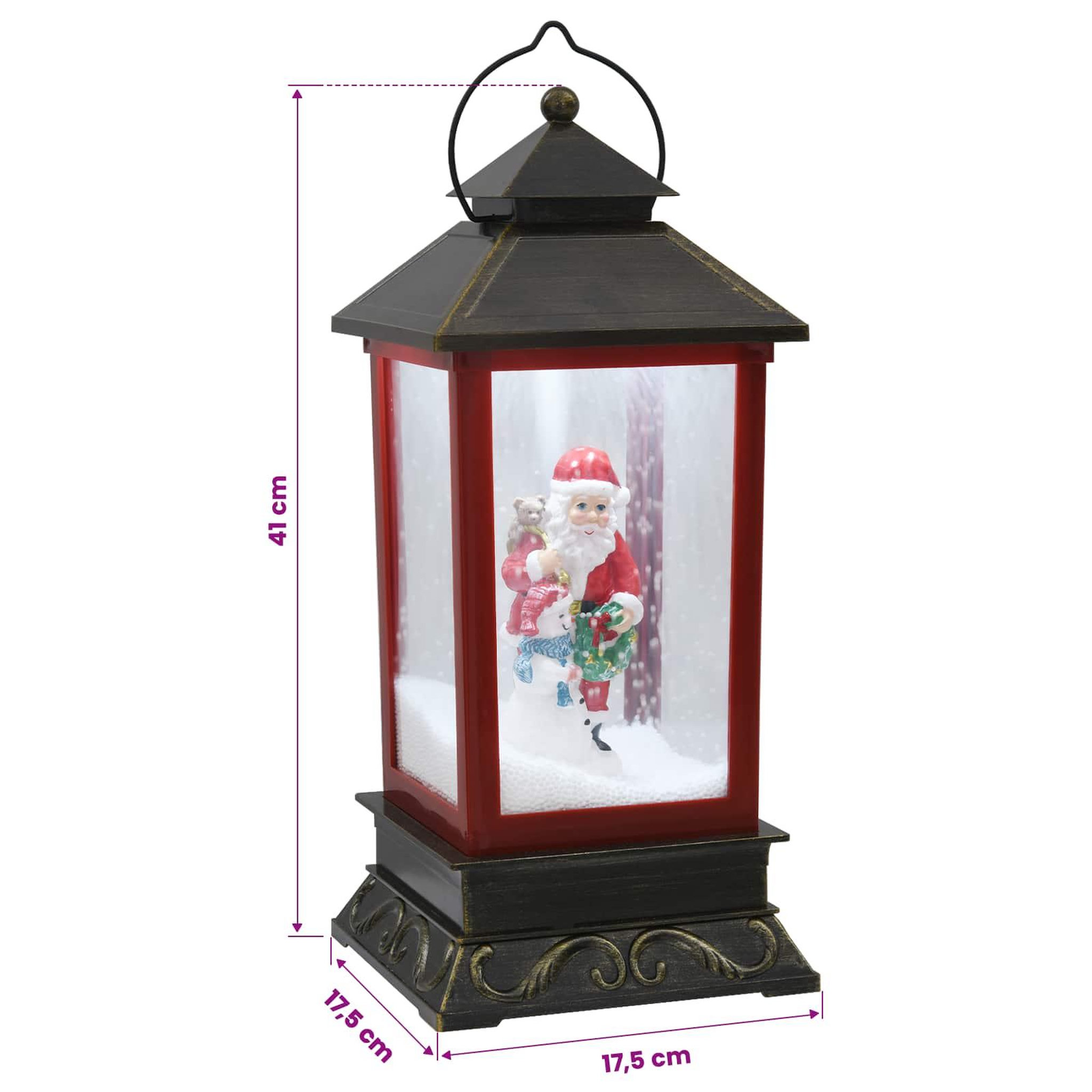Voir la diapositive 3 : VIDAXL Lanterne de Noël ESPOO Blanc froid 17,5 x 17,5 x 41 cm
