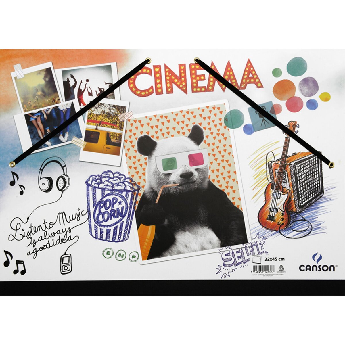 CANSON Carton à dessin 32x45cm Studio créatif - cinema