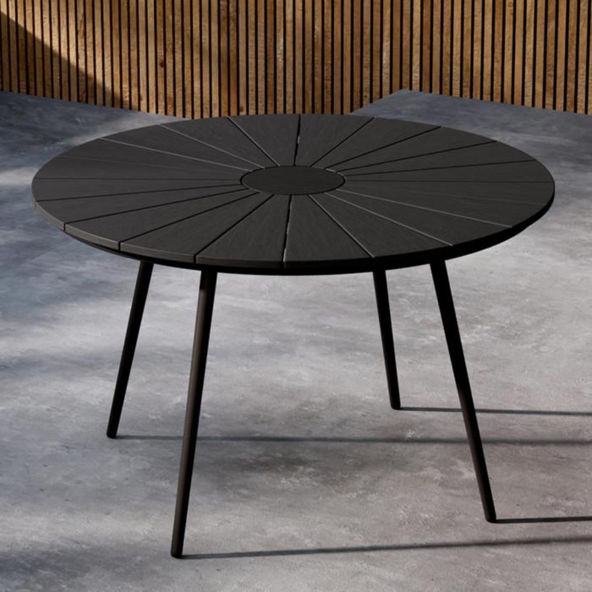 Paris Prix Table de Jardin Design  San Vito  120cm Noir