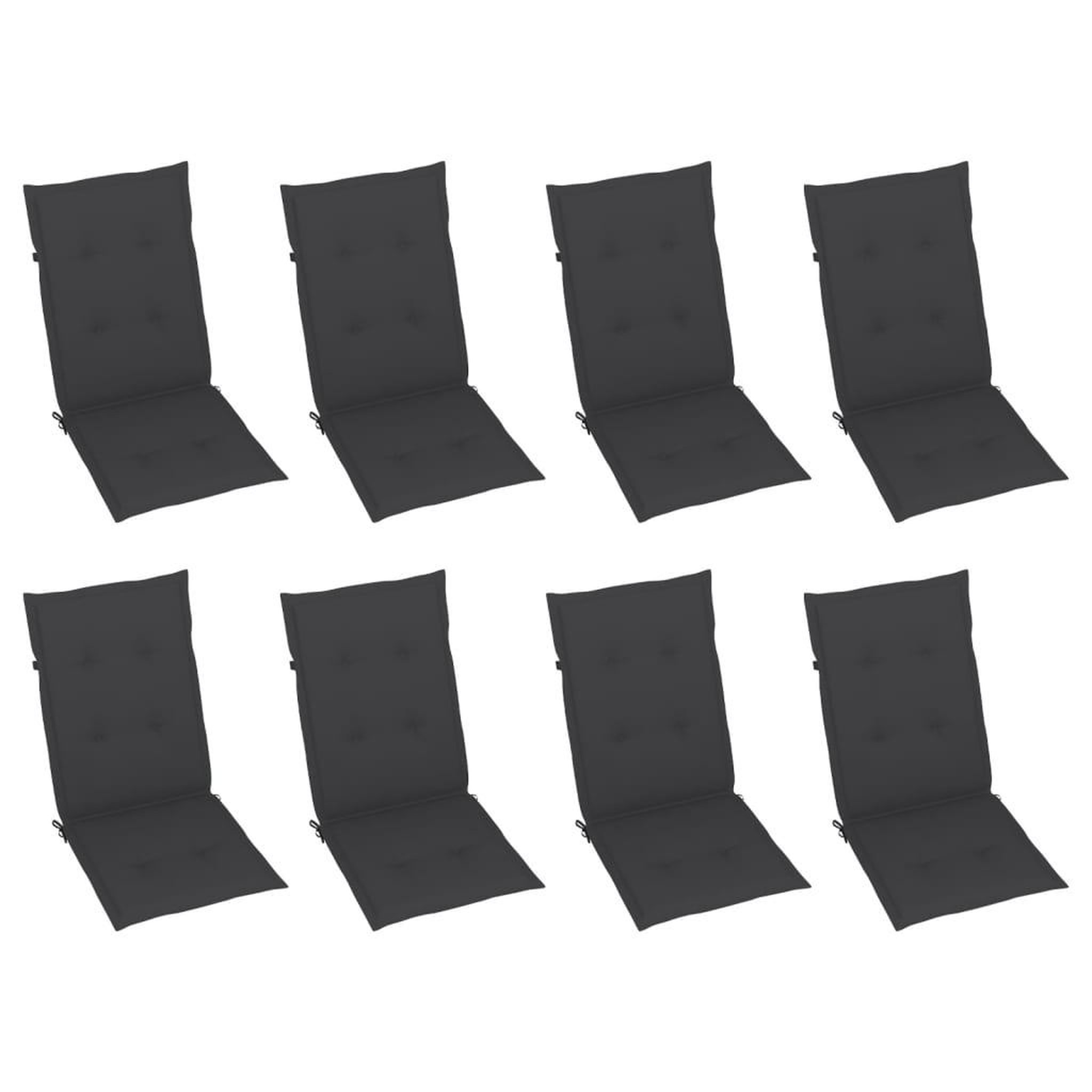 Voir la diapositive 3 : VIDAXL Chaises inclinables de jardin et coussins lot de 8 Gris Acacia