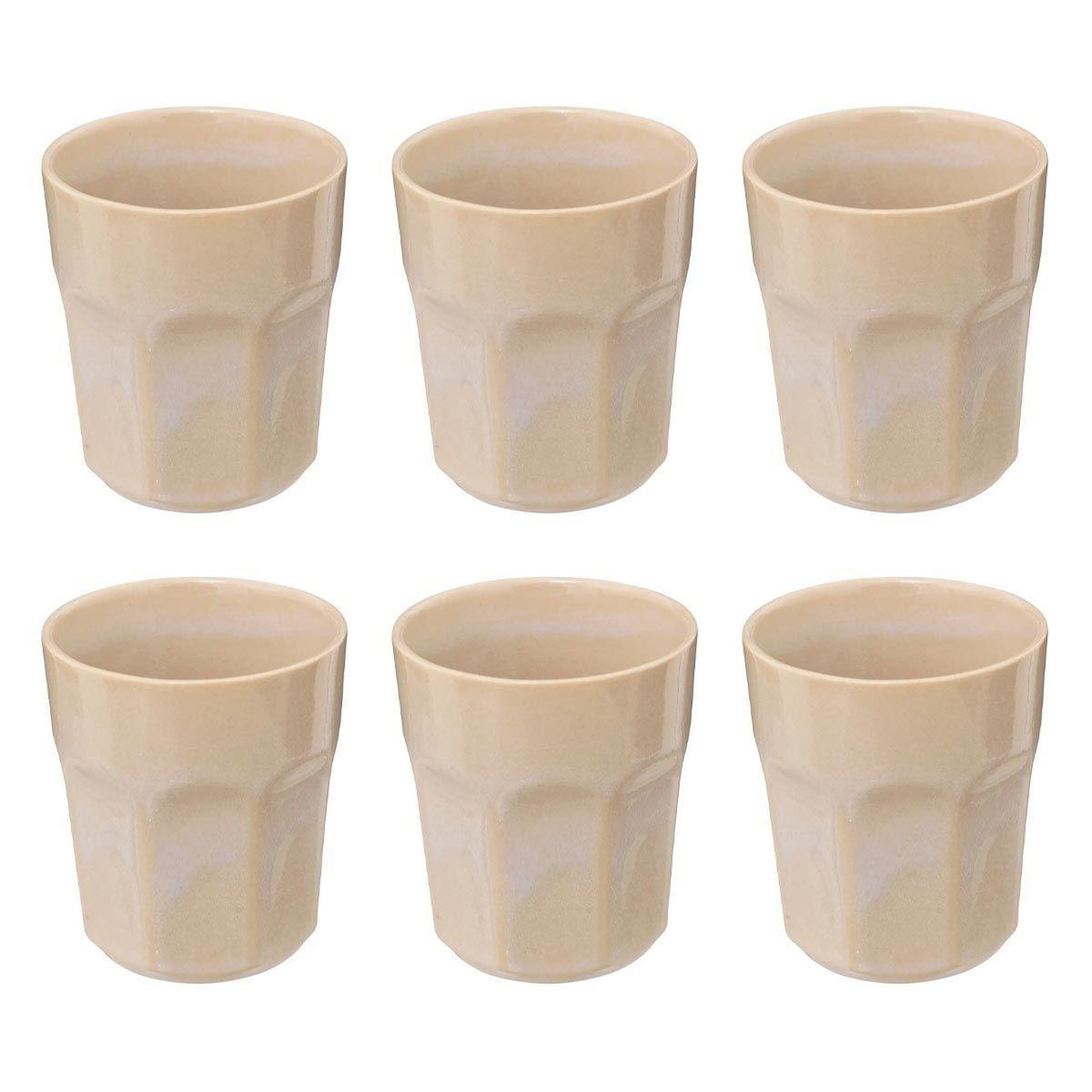 Voir la diapositive 1 : SECRET DE GOURMET Lot de 6 mugs design  roma  30cl beige