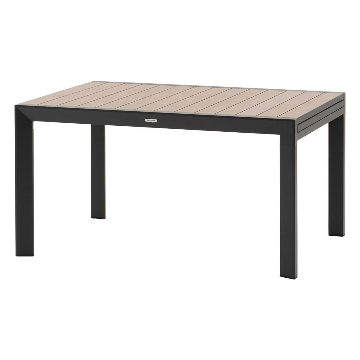 HESPERIDE Table de jardin extensible en aluminium effet bois 10 places EVASION