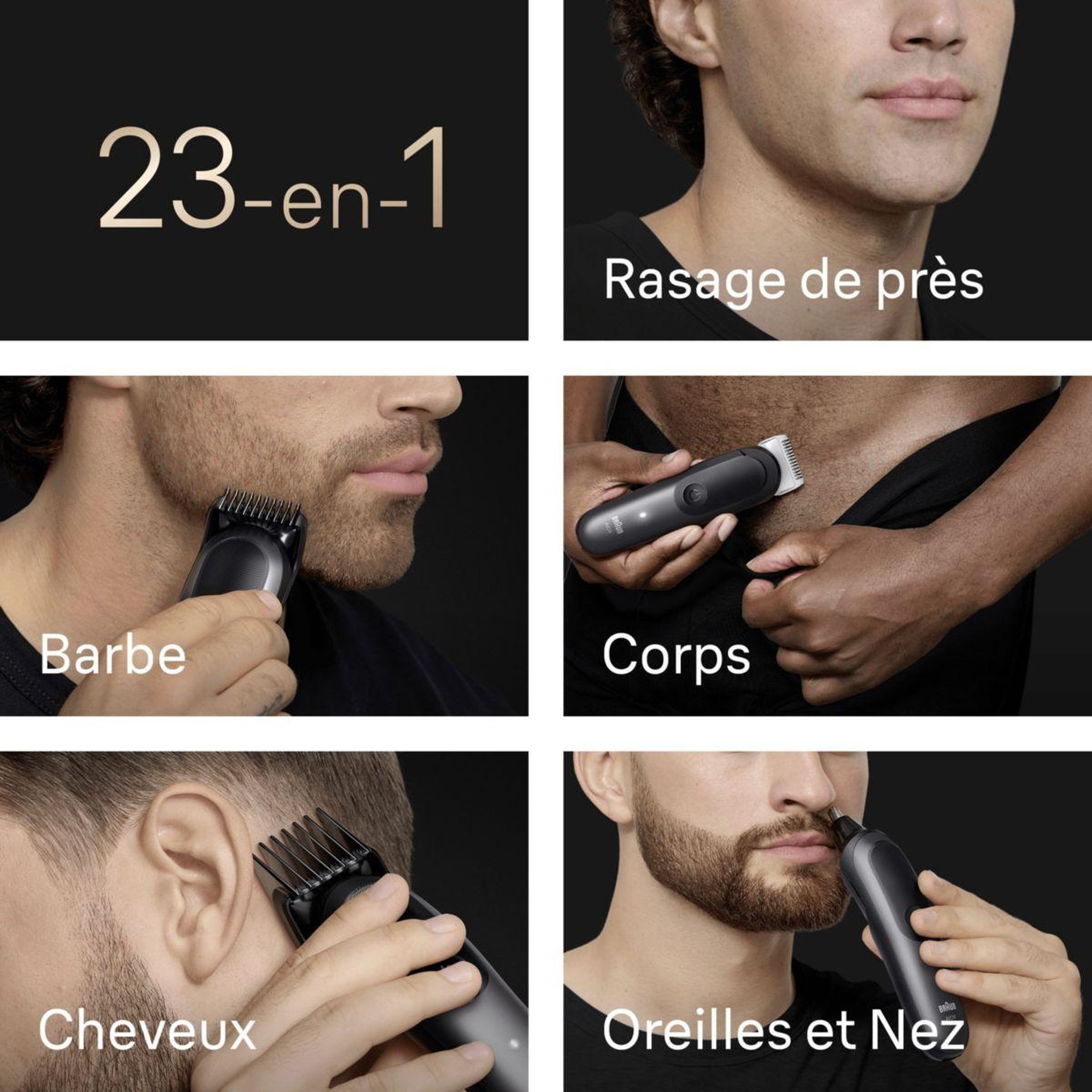 Voir la diapositive 3 : BRAUN Tondeuse barbe AIO9560