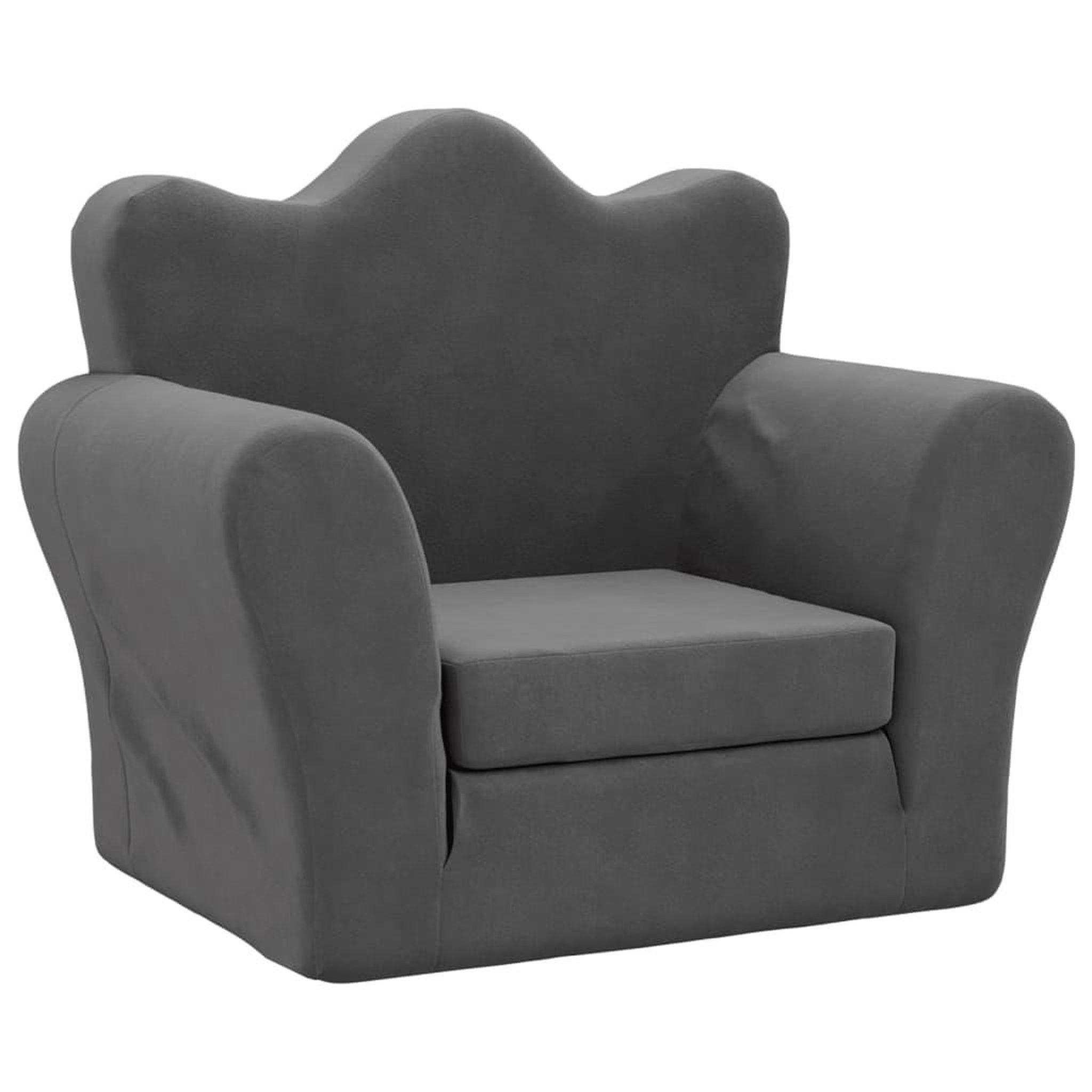 Voir la diapositive 2 : VIDAXL Canape-lit pour enfants anthracite peluche douce