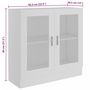 Voir la diapositive 6 : VIDAXL Armoire a vitrine Blanc 82,5x30,5x80 cm Bois d'ingenierie