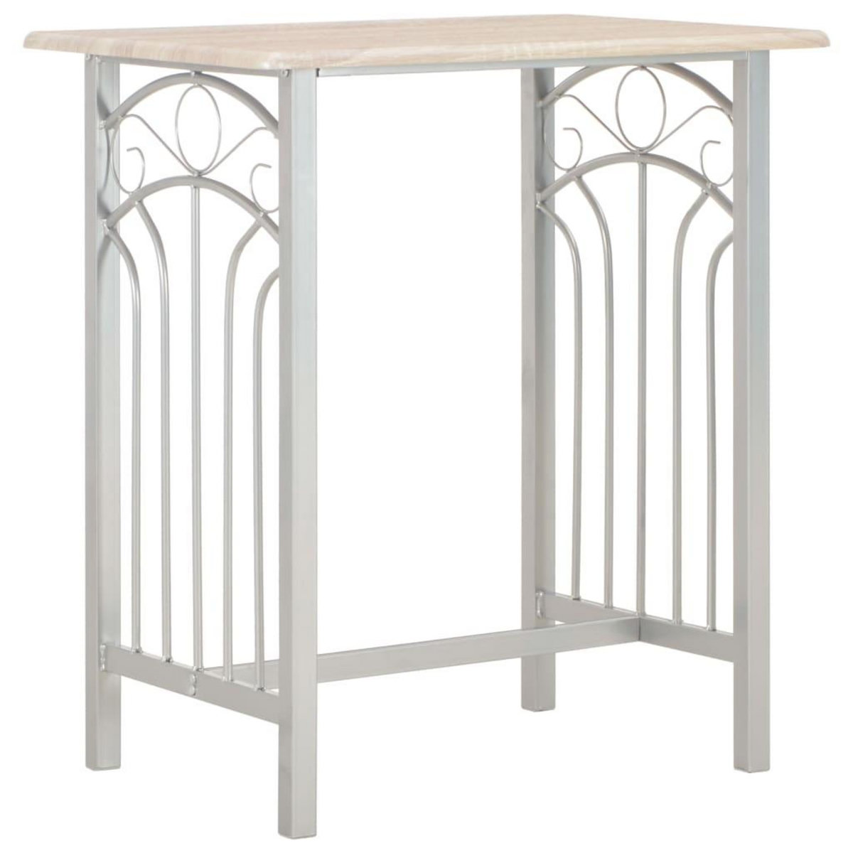 VIDAXL Ensemble de bar 3 pcs Bois et acier