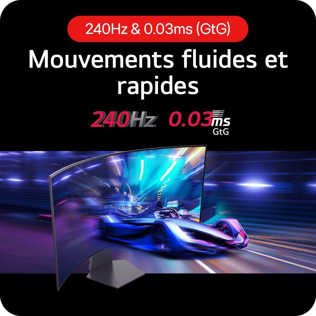 LG Ecran PC Gamer UltraGear 27GS95QE-B Plat 27'' OLED